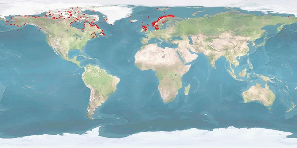 Distribution map: Salvelinus alpinus alpinus (Arctic char)